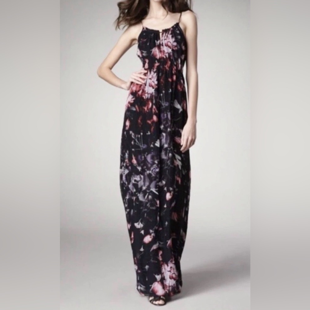 Theory, Musea Gown - Silk Blend, Abstract Floral, Women’s size Large